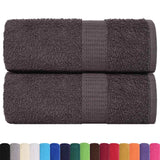 Vidaxl washcloths 2 st 15x21 cm 360 g m² 100% cotton anthracite colored