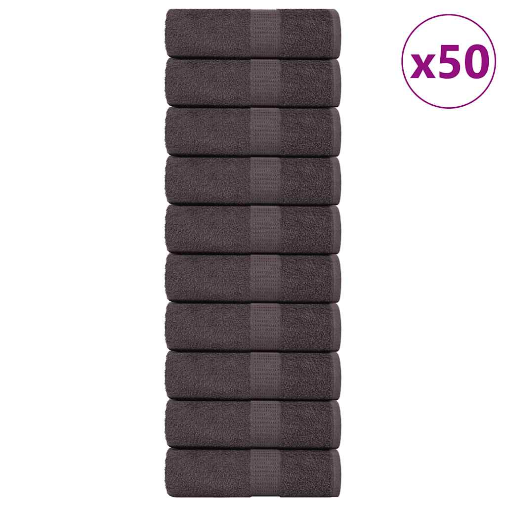 Vidaxl washcloths 50 st 15x21 cm 360 g m² 100% cotton anthracite colored