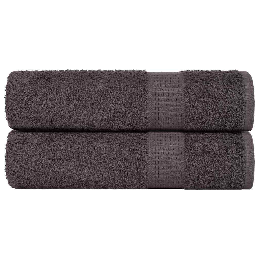Vidaxl Towelen 2 st 50x100 cm 360 g m²poséiert 100% Kotteng anthacit faarweg faarweg faarweg Faarf