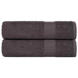 Vidaxl Towelen 2 st 50x100 cm 360 g m²poséiert 100% Kotteng anthacit faarweg faarweg faarweg Faarf
