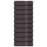Vidaxl Towels 10st 50x100 cm 360 g m²poséiert 100% Kotteng anthacit faarweg Faarf