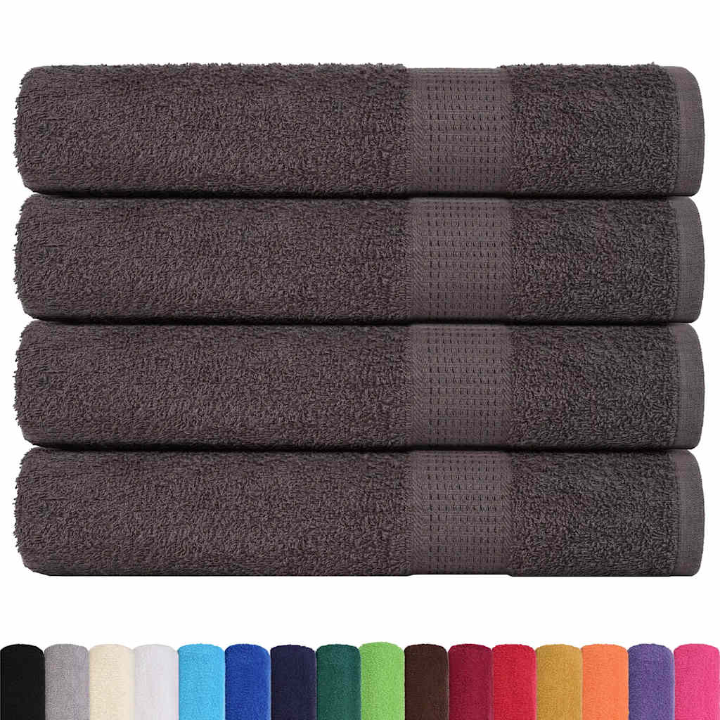 Ręczniki vidaxl 4 St 100x200 cm 360 g m² 100% bawełny antracytowy