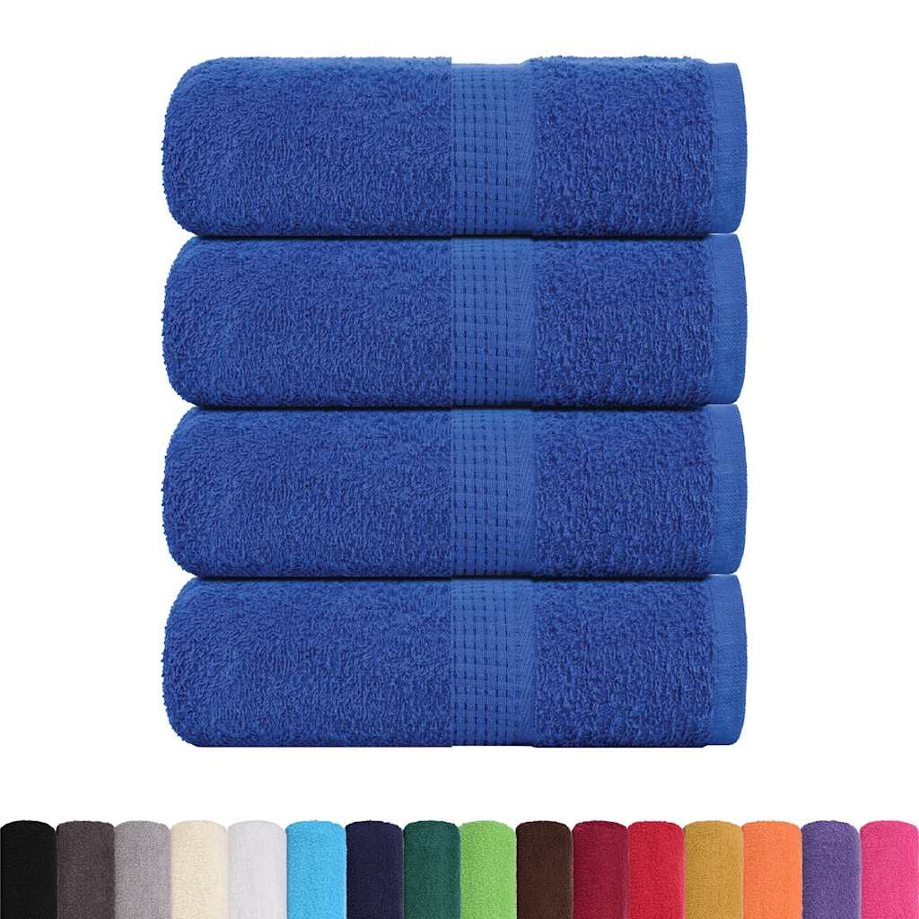 Vidaxl Guest wipes 4 st 30x50 cm 360 g m² 100% cotton blue