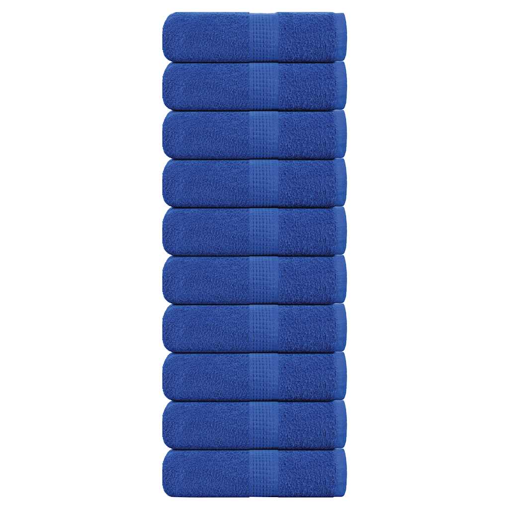 Vidaxl gostujoči brisanje 10 psov 30x50 cm 360 g m² 100% bombažne modra