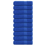 Vidaxl Bath towels 10 pcs 100x150 cm 360 g m² 100% cotton blue