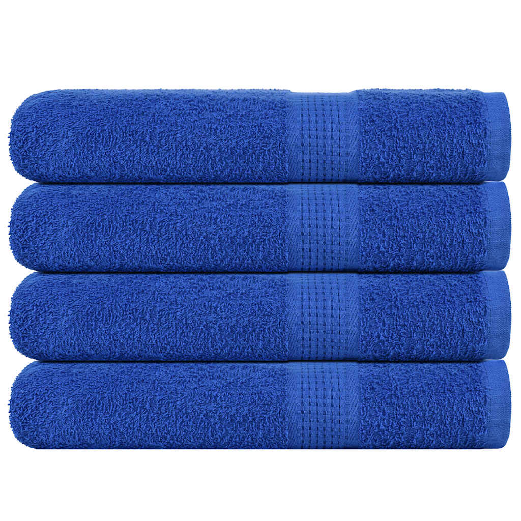Vidaxl brisače 4 St 100x200 cm 360 g m² 100% bombažno modro