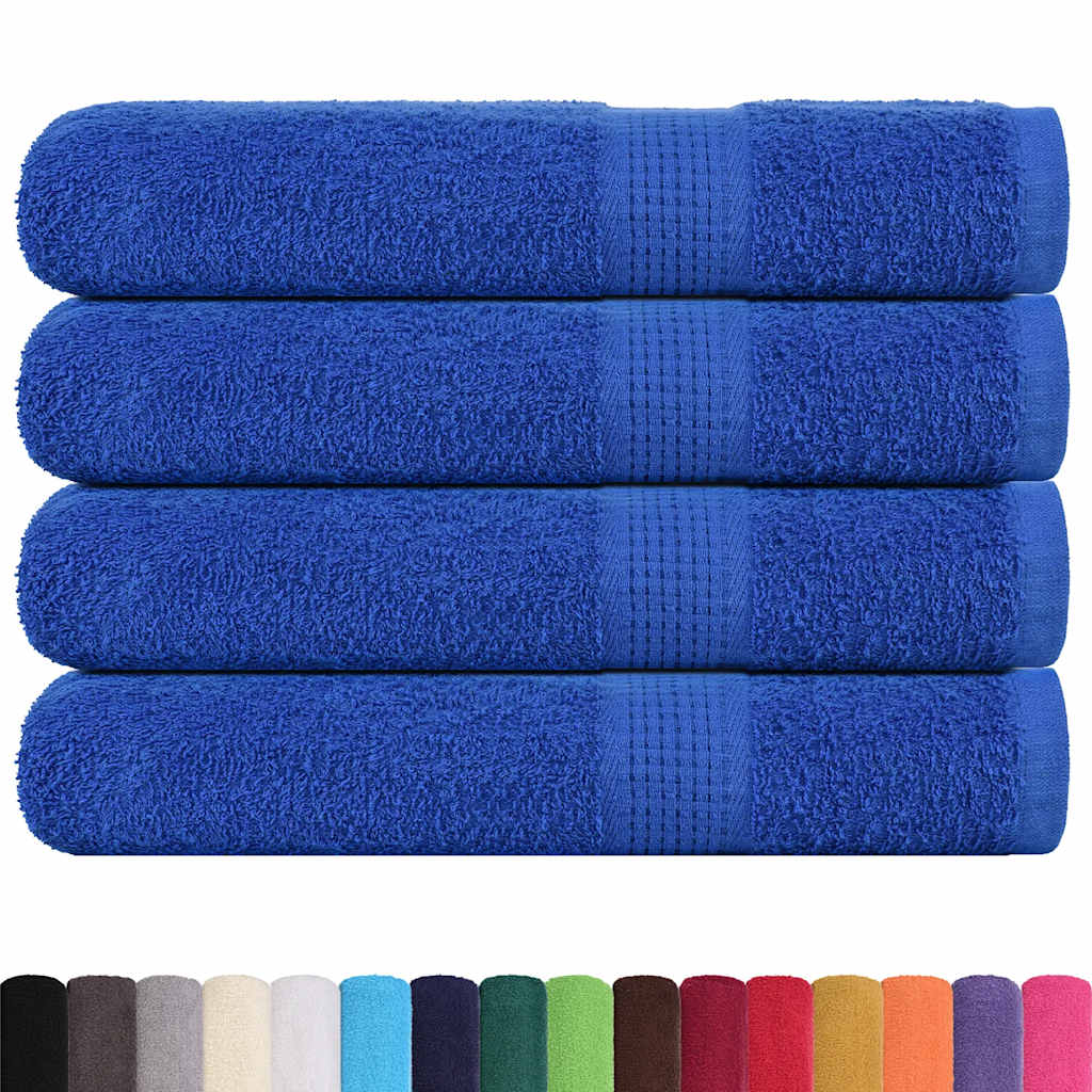 Vidaxl brisače 4 St 100x200 cm 360 g m² 100% bombažno modro
