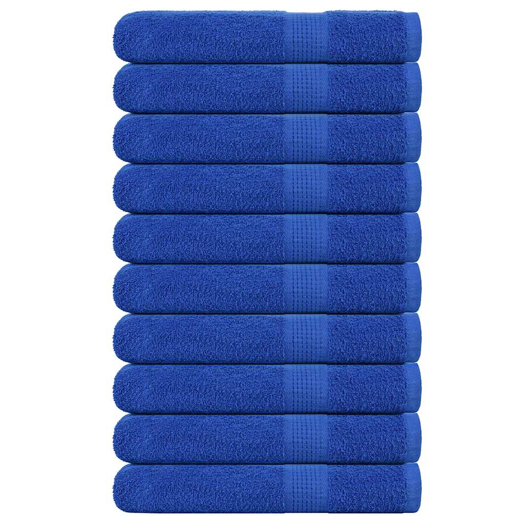 Vidaxl towels 10 pcs 100x200 cm 360 g m² 100% cotton blue