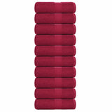 Vidaxl guest towels 10 pcs 30x50 cm 360 g m² 100% cotton burgundy red