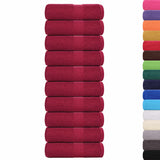Vidaxl guest towels 10 pcs 30x50 cm 360 g m² 100% cotton burgundy red