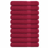 Vidaxl towels 10 pcs 100x200 cm 360 g m² 100% cotton burgundy red