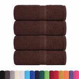 VidaXL soap wipes 4 st 30x30 cm 360 g m² 100% cotton brown