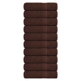 Vidaxl -håndklær 10 St 50x100 cm 360 g m² 100% bomullsbrun