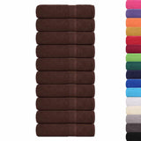 Vidaxl -håndklær 10 St 50x100 cm 360 g m² 100% bomullsbrun