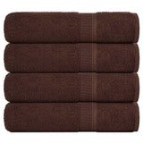 Vidaxl badehåndklæder 4 pc 100x150 cm 360 g m² 100% bomuldsbrun