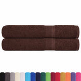 Vidaxl -håndklær 2 stk 100x200 cm 360 g m² 100% bomullsbrun