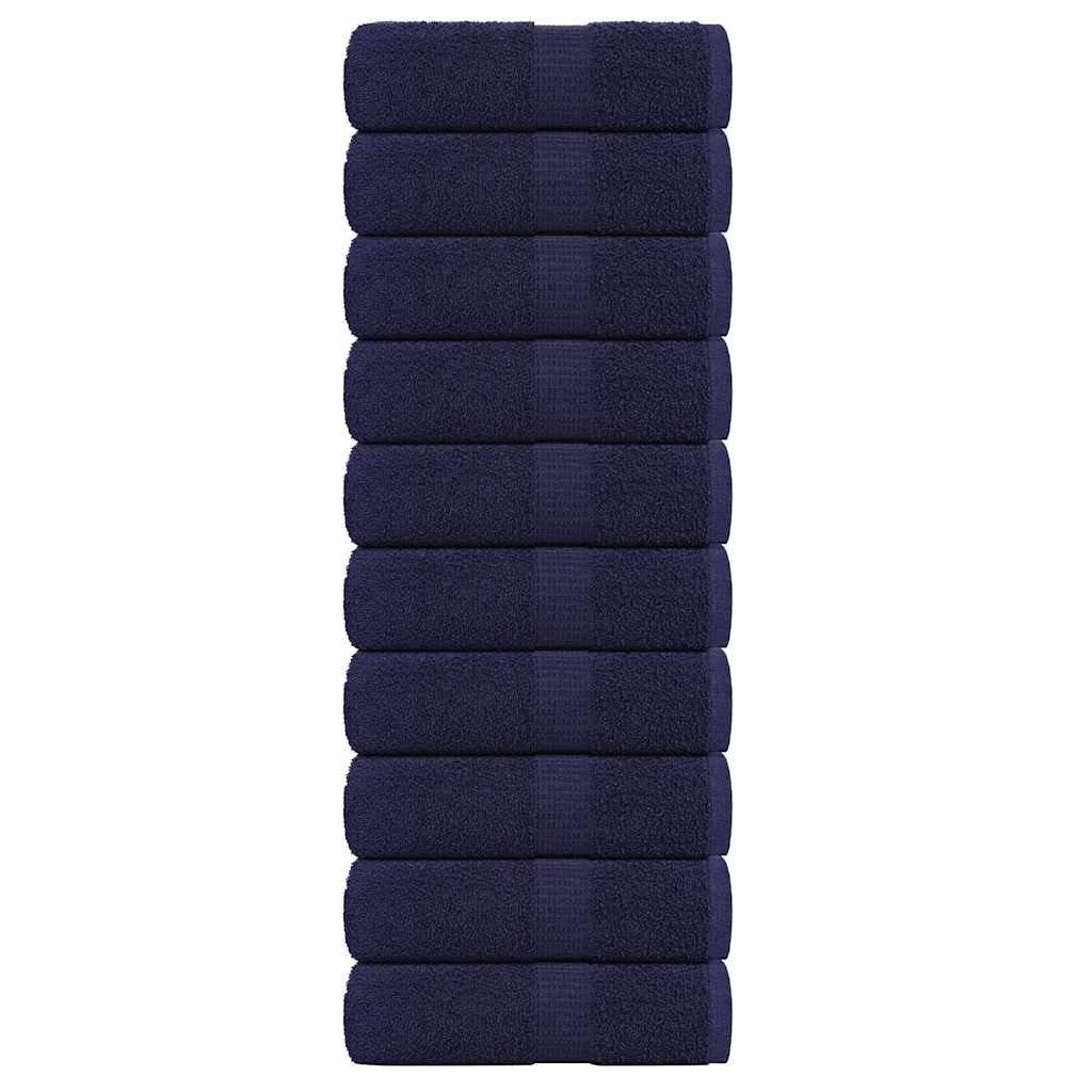 VidaXL soap wipes 10 st 30x30 cm 360 g m² 100% cotton navy blue