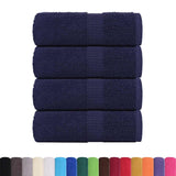 Vidaxl Guest wipes 4 pcs 30x50 cm 360 g m² 100% cotton navy blue