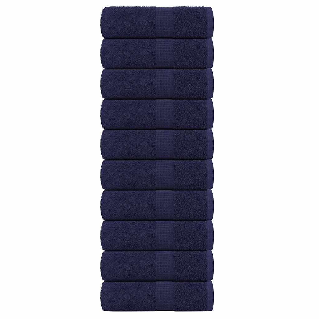Vidaxl Guest Wipes 10 PCS 30x50 cm 360 g m² 100% bomulls marineblå