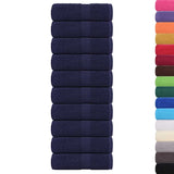 Vidaxl Guest Wipes 10 PCS 30x50 cm 360 g m² 100% bomulls marineblå