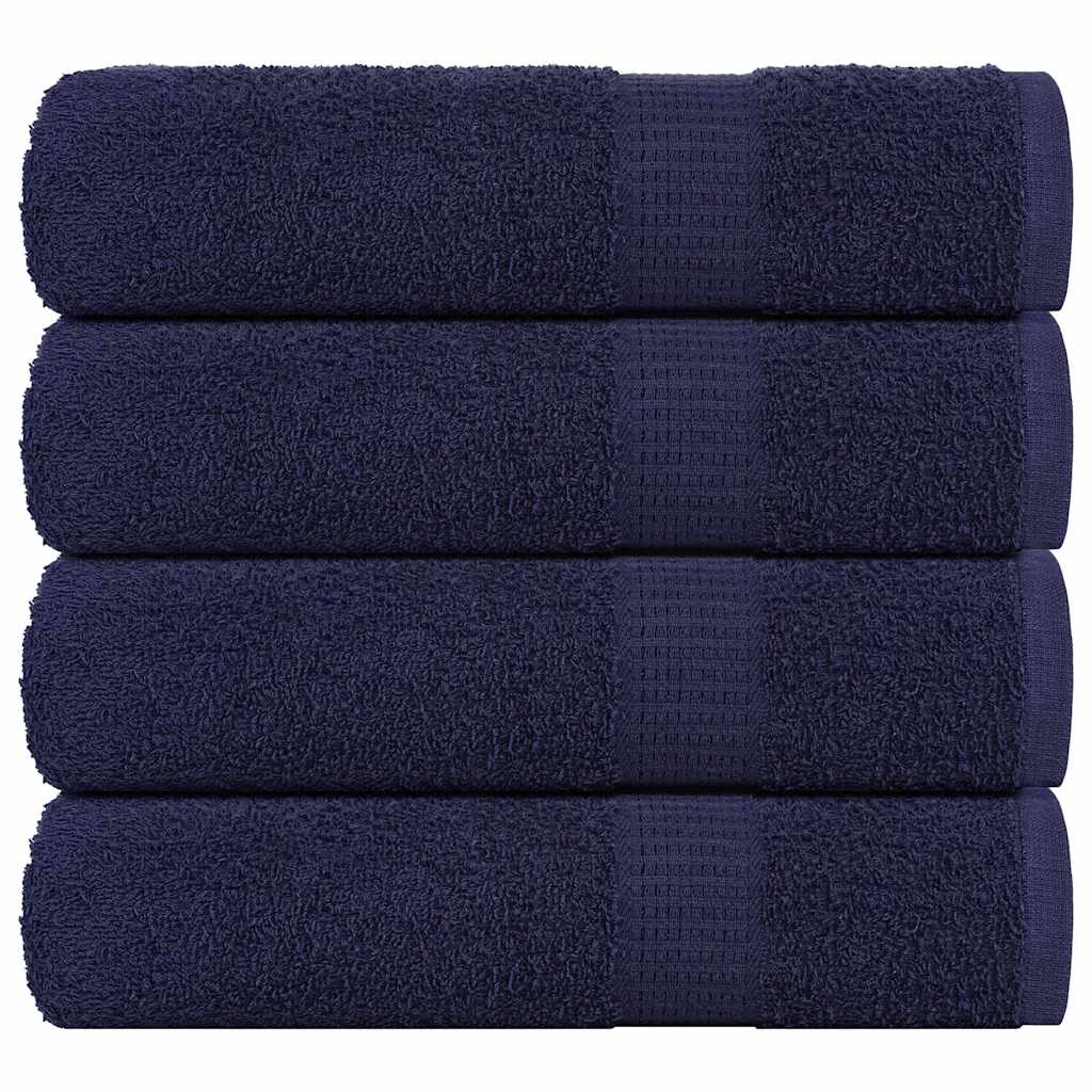Vidaxl brisače 4 St 50x100 cm 360 g m² 100% bombažne mornarice modre