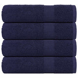 Vidaxl brisače 4 St 50x100 cm 360 g m² 100% bombažne mornarice modre