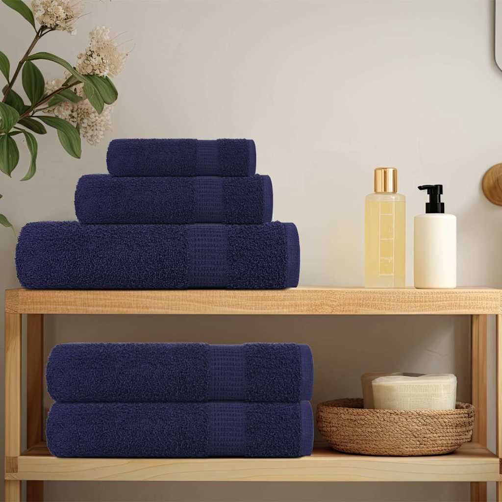 Vidaxl brisače 4 St 50x100 cm 360 g m² 100% bombažne mornarice modre