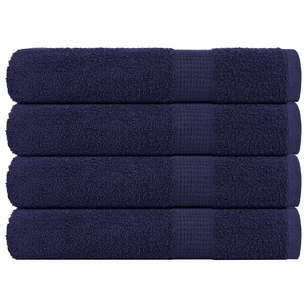 Vidaxl towels 4 pcs 100x200 cm 360 g m² 100% cotton navy blue