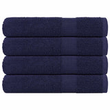 Vidaxl towels 4 pcs 100x200 cm 360 g m² 100% cotton navy blue
