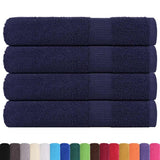 Vidaxl towels 4 pcs 100x200 cm 360 g m² 100% cotton navy blue