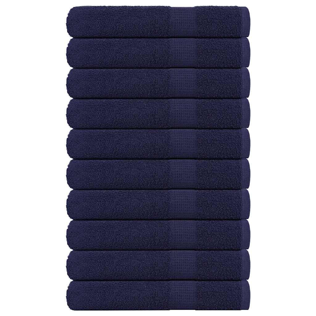 Vidaxl towels 10 pc 100x200 cm 360 g m² 100% cotton navy blue