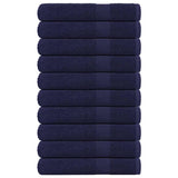 Vidaxl towels 10 pc 100x200 cm 360 g m² 100% cotton navy blue