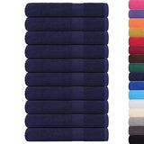 Vidaxl towels 10 pc 100x200 cm 360 g m² 100% cotton navy blue