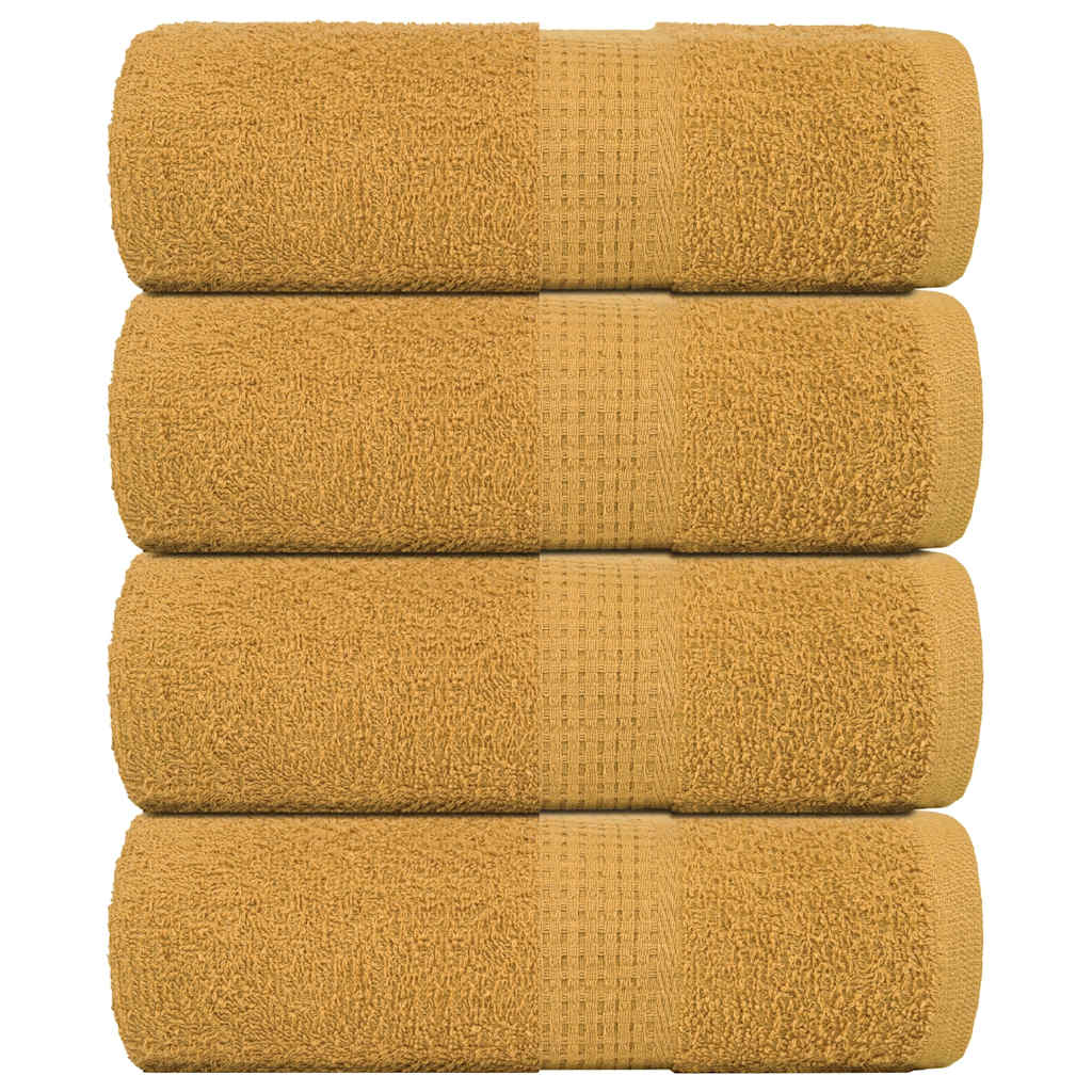 VidaXL soap wipes 4 st 30x30 cm 360 g m² 100% cotton gold colored