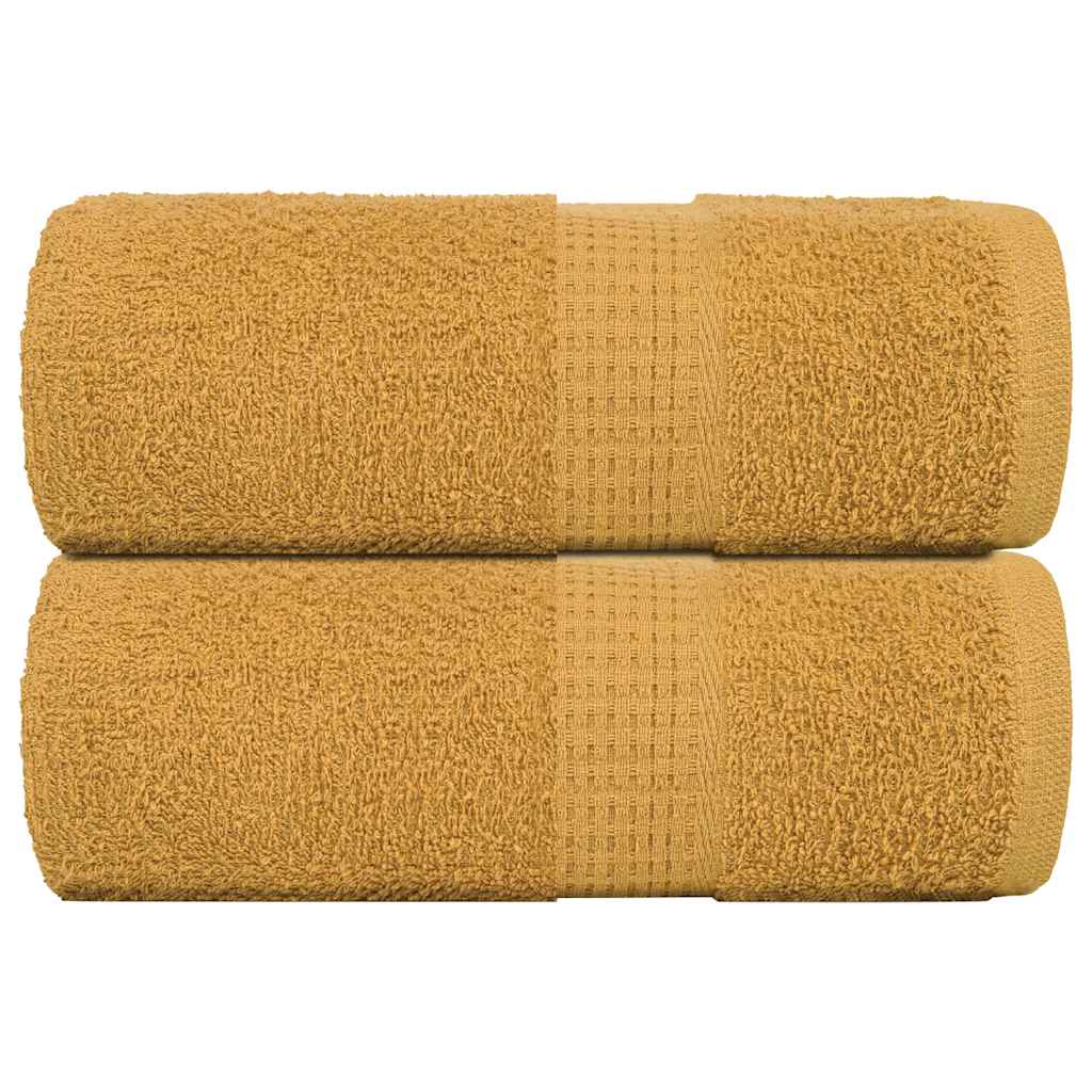 Vidaxl Wipes 2 St 30x50 cm 360 g m² 100% bombažno zlato obarvano