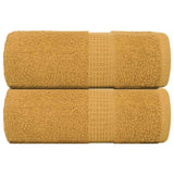 Vidaxl Wipes 2 St 30x50 cm 360 g m² 100% bombažno zlato obarvano