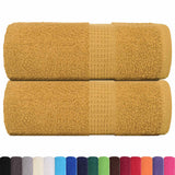 Vidaxl Wipes 2 St 30x50 cm 360 g m² 100% bombažno zlato obarvano
