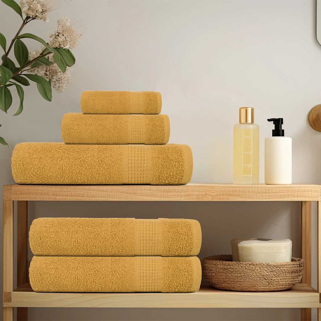 Vidaxl Wipes 2 St 30x50 cm 360 g m² 100% bombažno zlato obarvano