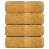 Vidaxl gościa chusteczki 4 St 30x50 cm 360 g m² 100% bawełniany złoto w kolorze