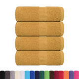 Vidaxl gościa chusteczki 4 St 30x50 cm 360 g m² 100% bawełniany złoto w kolorze
