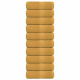 Vidaxl gościa chusteczki 10 szt. 30x50 cm 360 g m² 100% bawełniany złoto w kolorze