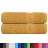 Vidaxl towels 2 st 50x100 cm 360 g m² 100% cotton gold colored