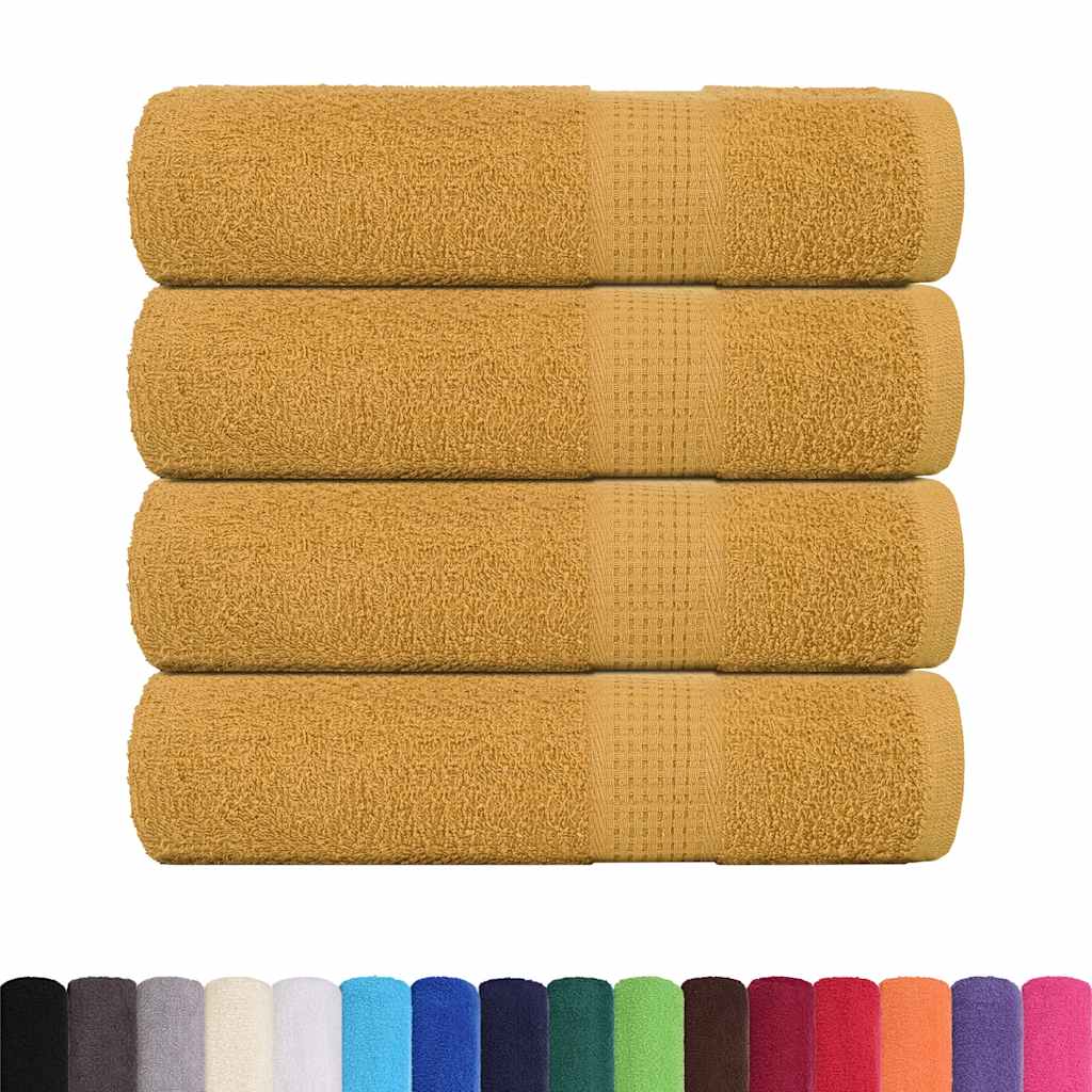 Asciugamani Vidaxl 4 ST 50x100 cm 360 g m² 100% in oro di cotone