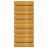 Vidaxl towels 10 pcs 50x100 cm 360 g m² 100% cotton gold-colored