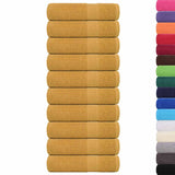 Vidaxl towels 10 st 50x100 cm 360 g m² 100% cotton gold colored