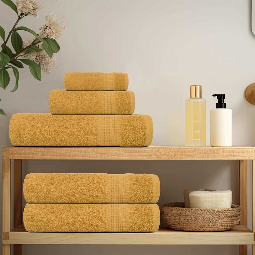 Vidaxl towels 10 pcs 50x100 cm 360 g m² 100% cotton gold-colored