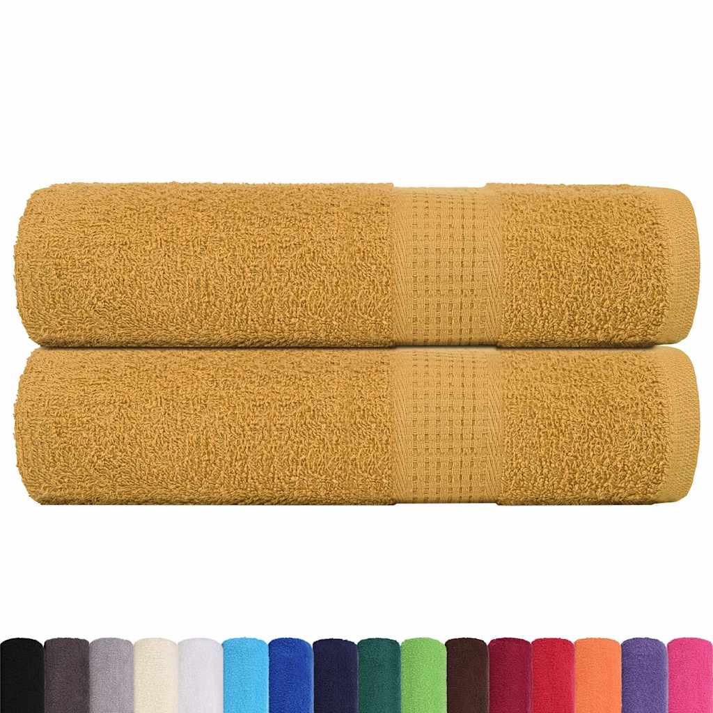 Vidaxl Shower towels 2 ST 70x140cm 360 g m² 100% cotton gold colored