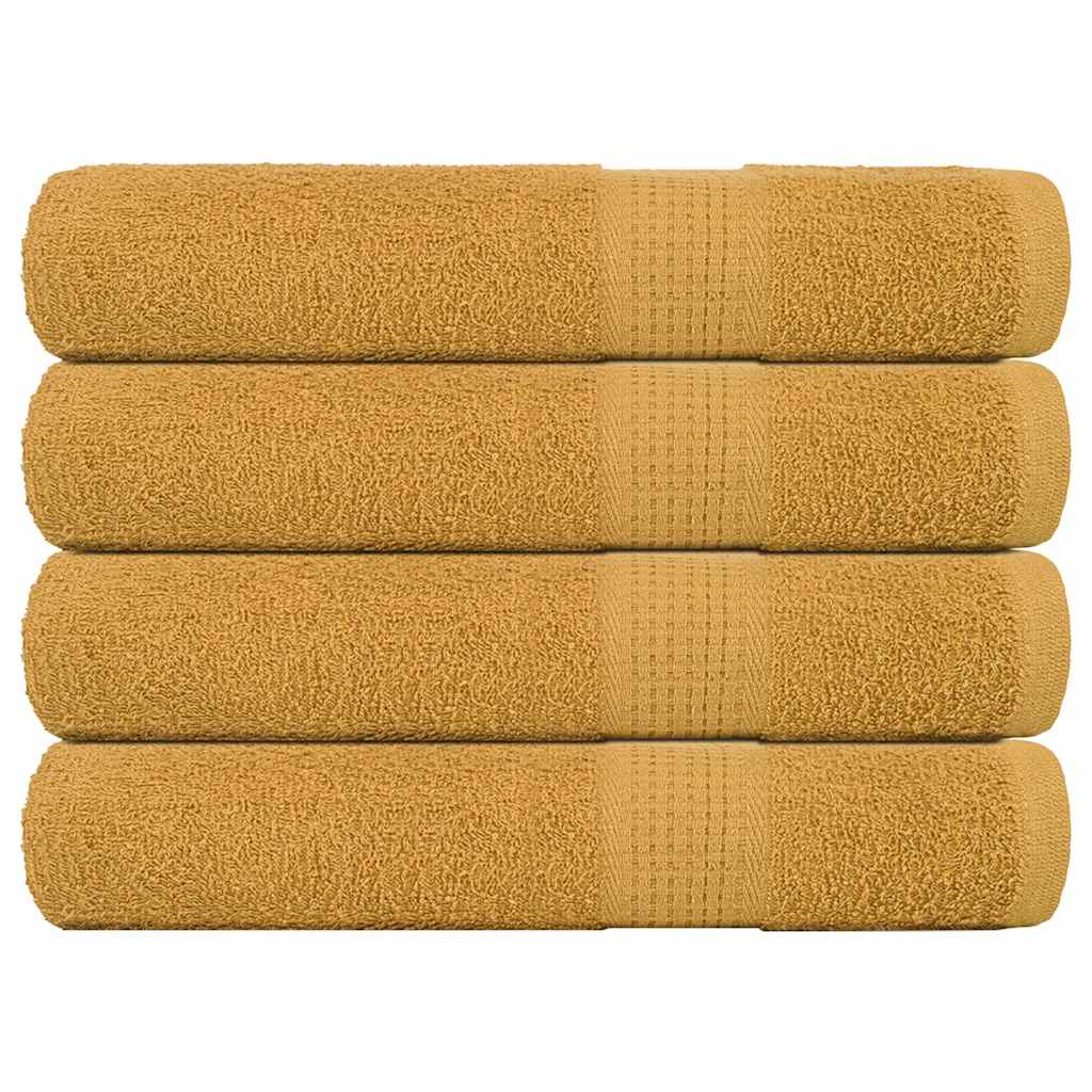 Vidaxl Towels 4 ST 100x200 cm 360 g m² 100% cotton gold colored