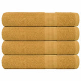 Vidaxl Towels 4 ST 100x200 cm 360 g m² 100% cotton gold colored