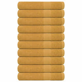 Vidaxl Towels 10 pcs 100x200 cm 360 g m² 100% cotton gold colored